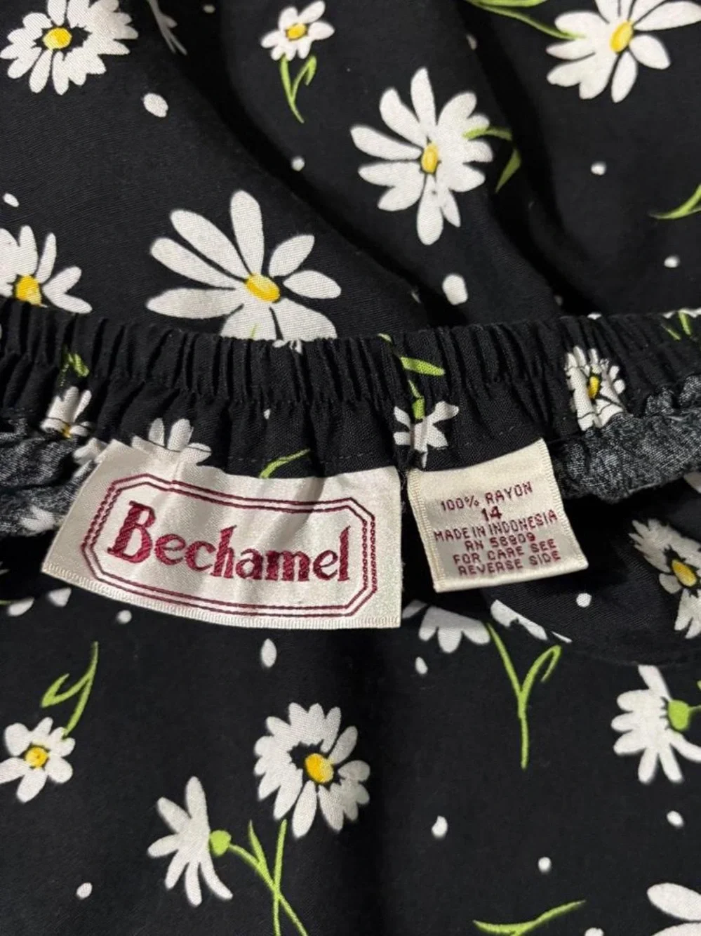 Bechamel Black Daisy Maxi Skirt